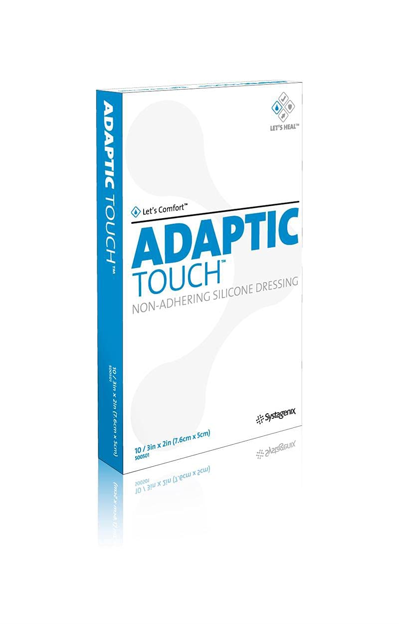 Adaptic Touch Non-Adhering Silicone Dressing, 7.6 x 5 cm